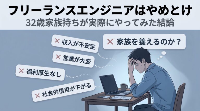 フリーランスエンジニアはやめとけと言われる10の理由
