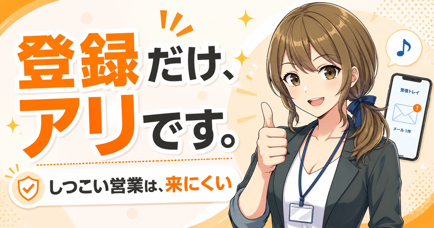 フリーランスエージェントに登録だけして使わないのはアリかを解説する記事のアイキャッチ。しつこい営業が来にくい理由を6年の実体験で示すことを伝える。
